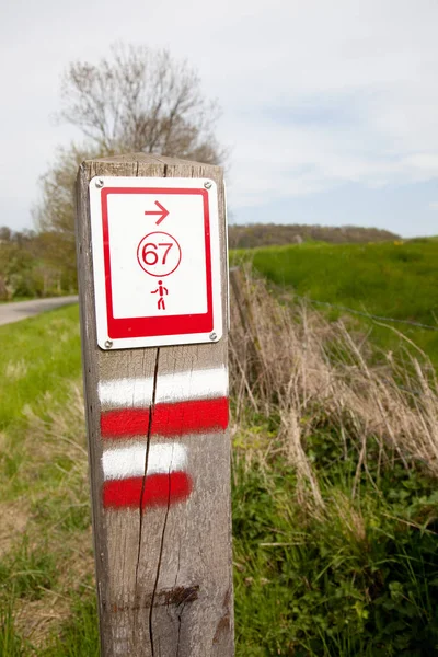 Sign Walking Trail — Stock Photo, Image