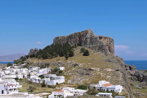 Das Dorf Lindos Rhodes Griechenland — Stockfoto