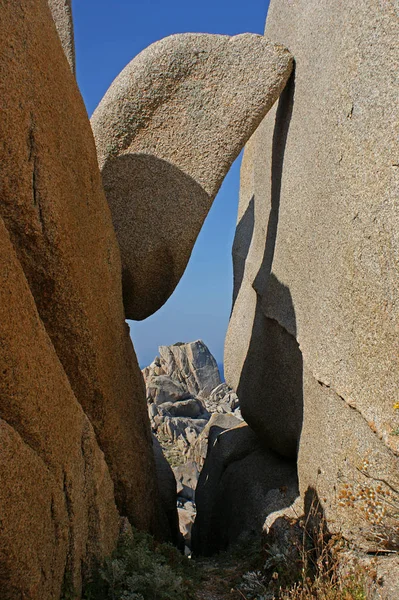 Capo Testa Door Uitzicht — Stockfoto