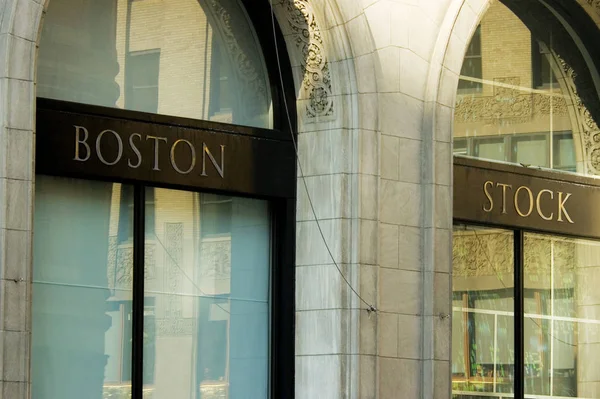 Close-up of a building, Boston Stock Exchange, Boston, Massachusetts, USA