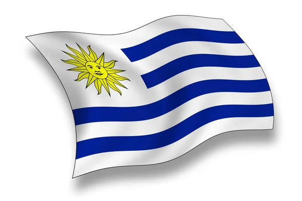 Bandeira Uruguai Bandeira Nacional País — Fotografia de Stock