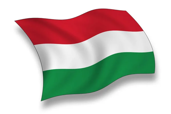 Unkarin Lippu Kansallisen Maan Lippu — kuvapankkivalokuva