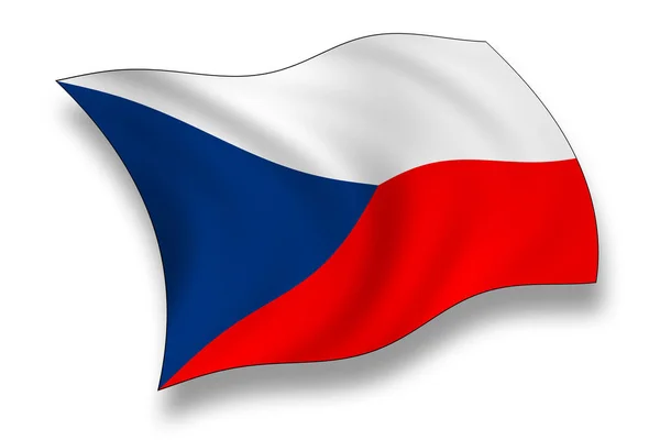 Прапор Чехії Прапор Країни — стокове фото