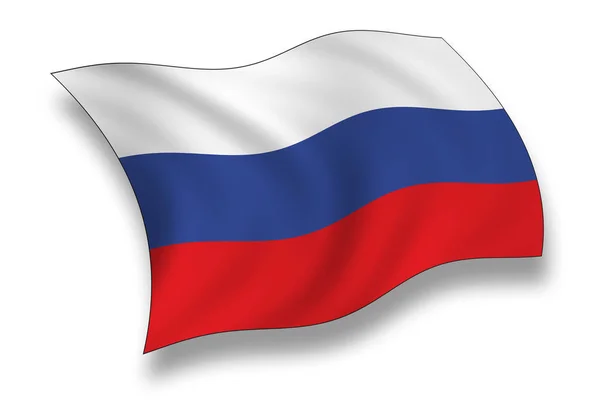 Flagge Von Russland Nationalflagge — Stockfoto