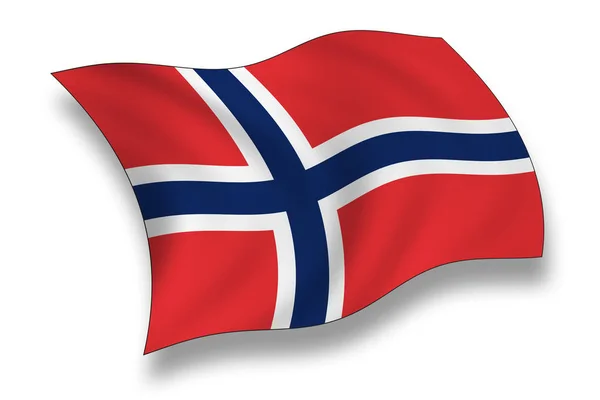Σημαία Νορβηγίας Στο Φόντο Κοντινό Πλάνο — Φωτογραφία Αρχείου