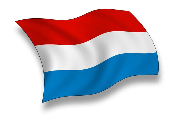 Σημαία Του Λουξεμβούργου Εθνική Σημαία Χώρας — Φωτογραφία Αρχείου
