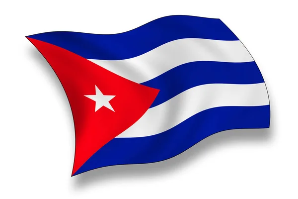 Σημαία Της Κούβας Εθνική Σημαία Χώρας — Φωτογραφία Αρχείου