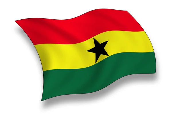 Флаг Ганы Национальный Флаг Страны — стоковое фото