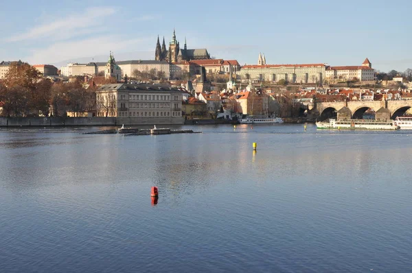 Castelo Praga Com Catedral São Vito — Fotografia de Stock