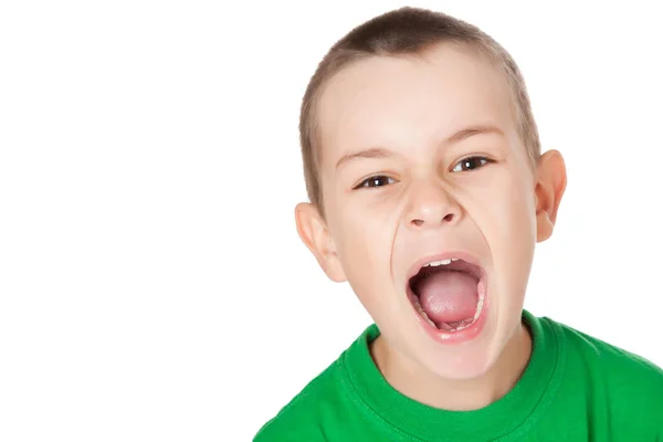 Ένα Αγόρι Που Ουρλιάζει Μέρα — Φωτογραφία Αρχείου