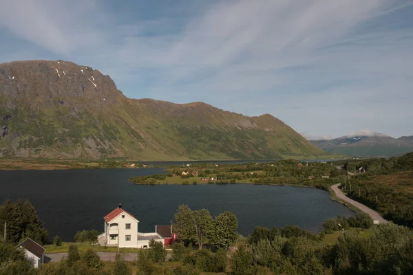 关于自然景观背景的Lofoten — 图库照片