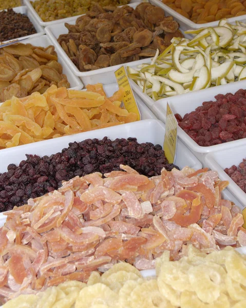 Frutas Secas Mercado Niza Francia —  Fotos de Stock