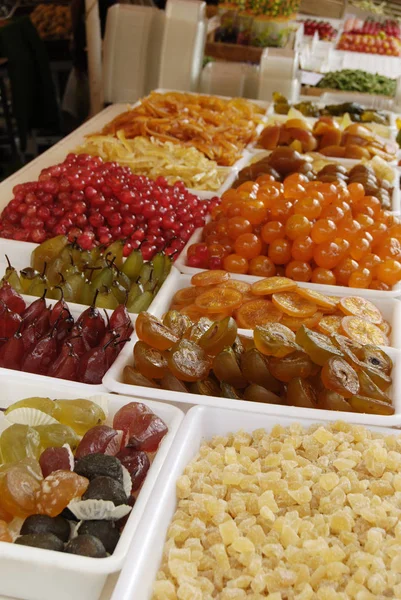 Glace Frutas Mercado Nice França — Fotografia de Stock