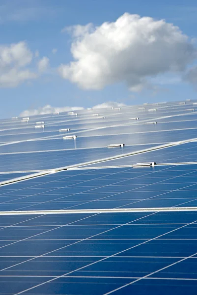 Solární Energie Ekologické Solární Články Zelená Elektřina — Stock fotografie