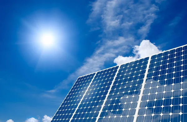 Concept Solar Panel Sun — Stock Photo, Image
