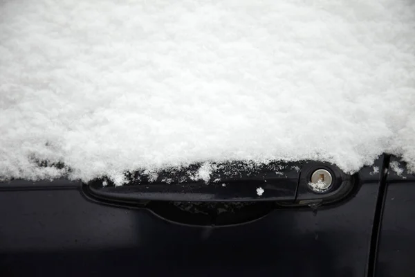 Fryst Terrängbil Snö — Stockfoto