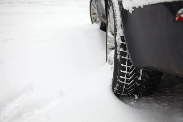 Voiture Hors Route Sous Neige — Photo