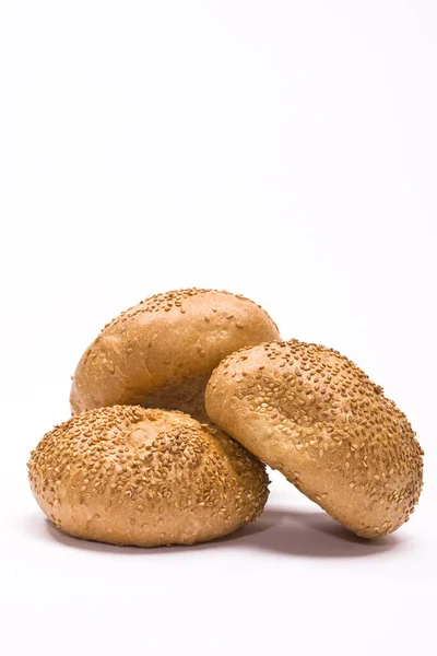 Świeży Chleb Białym Tle — Zdjęcie stockowe