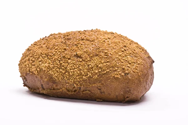 Delicioso Saboroso Pão Fundo Branco — Fotografia de Stock