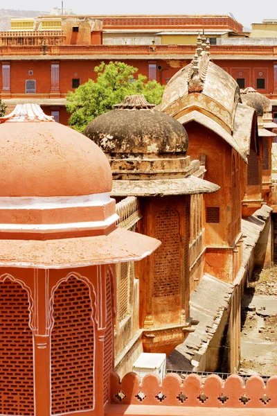 High section view of domes of a palace, City Palace, Jaipur, Rajasthan, India