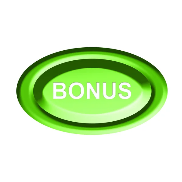 Bonus Κουμπί Απομονώνονται Λευκό Εικόνα — Φωτογραφία Αρχείου