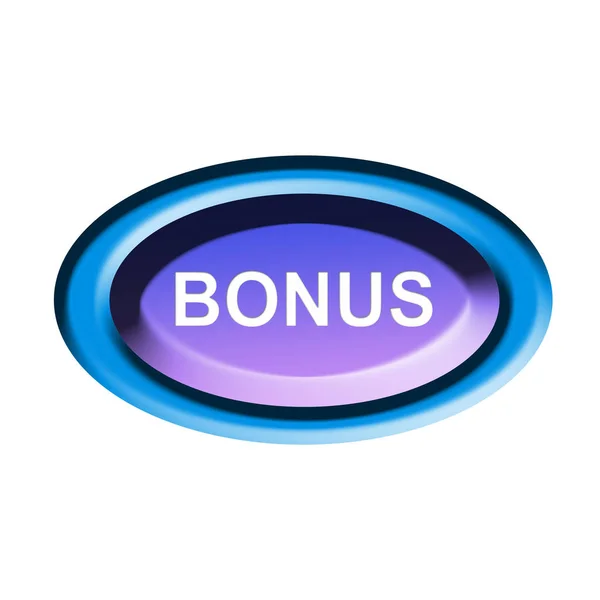 Bonus Button Isolated White Illustration — Stock Photo, Image