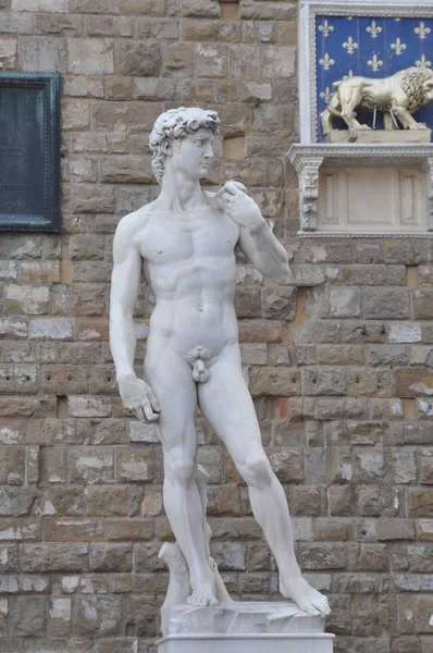 ミケランジェロのダビデ像はフィレンツェで — ストック写真
