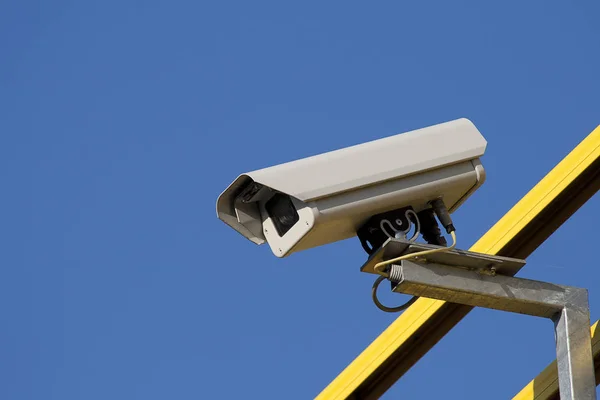 Cctv Kamera Den Blå Himlen — Stockfoto