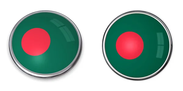 Banner Button Bangladesh Elszigetelt Fehér Alapon — Stock Fotó