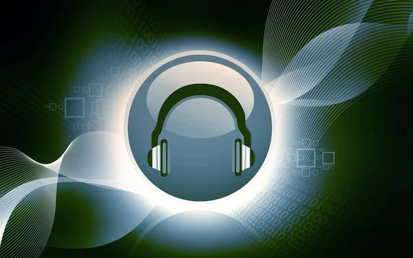 Векторна Ілюстрація Піктограми Сучасних Музичних Навушників — стокове фото