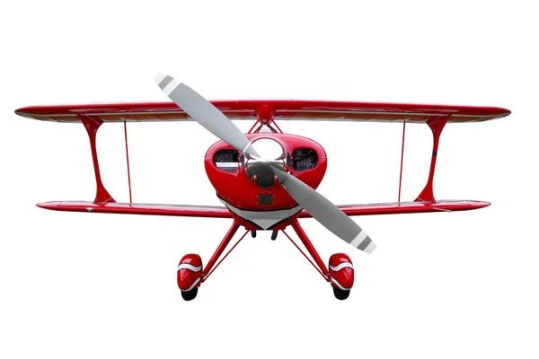 Red Biplane Cut Out — Stock Photo, Image