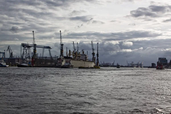 Havenstad Hamburg Duitsland — Stockfoto