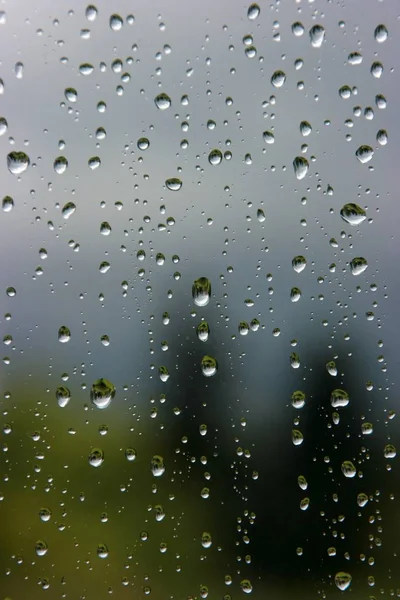 Gotas Chuva Janela — Fotografia de Stock