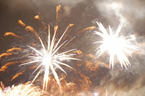 Fireworks Night Sky Pyrotechnics — Stock Photo, Image
