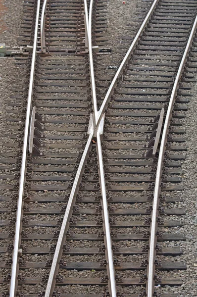 Ferrocarriles Hierro Ferrocarril Carretera — Foto de Stock