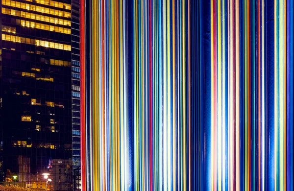 Ciudad París Por Noche Farolas Torres Vidrio Francia —  Fotos de Stock