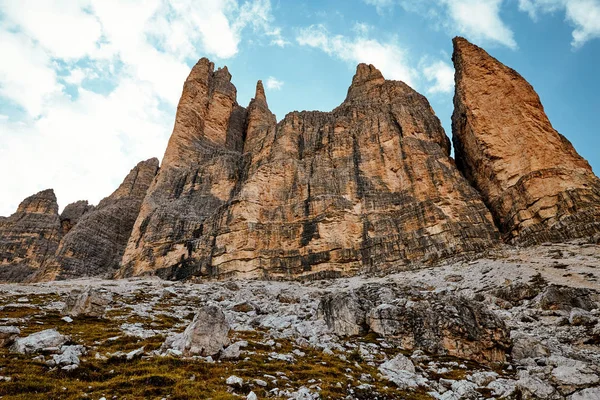 Sexten Dolomites Tre Cime Lavaredo 타임스 배경에 이탈리아의 아름다움 — 스톡 사진