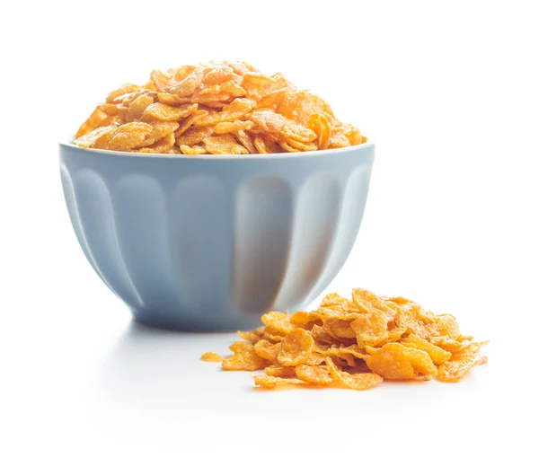 Cereales Desayuno Copos Maíz Aislados Fondo Blanco —  Fotos de Stock