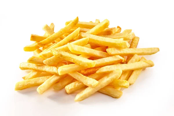 Liten Hög Med Pommes Frites Potatis Ses Närbild Från Hög — Stockfoto