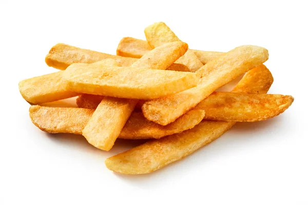 Djup Syn Stek Stekt Pommes Frites Eller Potatis Pommes Frites — Stockfoto