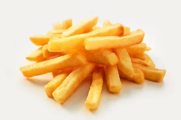 Tjocka Skära Raka Gyllene Stekta Pommes Frites Pommes Frites Eller — Stockfoto