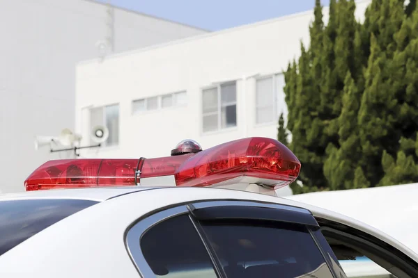 Japanesep Polizei Rotlicht Auf Dem Dach Des Polizeiwagens Montiert — Stockfoto