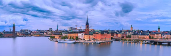 Vista Panorámica Panorámica Panorámica Riddarholmen Gamla Stan Casco Antiguo Estocolmo — Foto de Stock