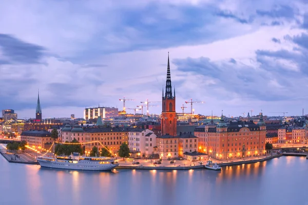 Malerische Luftaufnahme Von Riddarholmen Gamla Stan Der Altstadt Stockholm Bei — Stockfoto