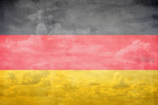 Bandeira Alemanha Ilustração Céu Vintage — Fotografia de Stock