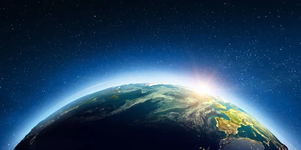 Атлантика Космоса Элементы Этого Изображения Предоставлены Наса Рендеринг — стоковое фото