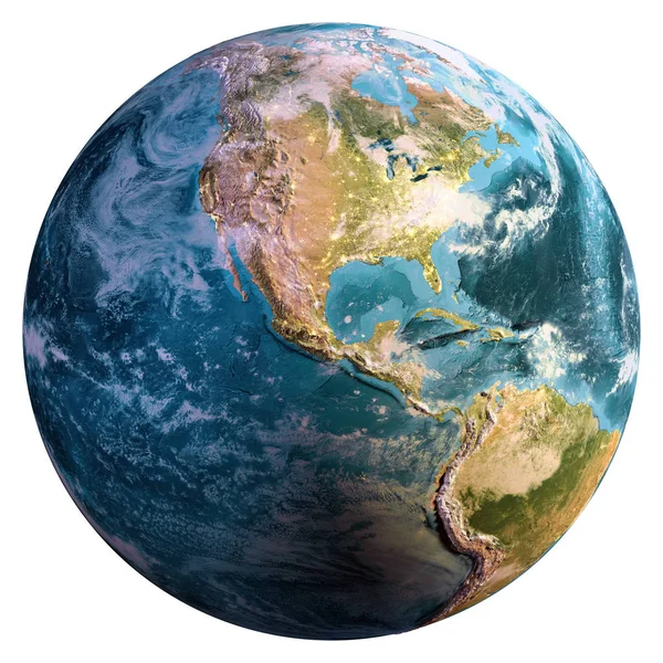 Planeta Země Samostatný Prvky Tohoto Obrazu Které Nasa Vykreslování — Stock fotografie