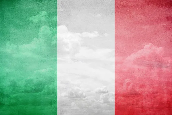 Ιταλία Σημαία Vintage Ουρανό Εικονογράφηση — Φωτογραφία Αρχείου