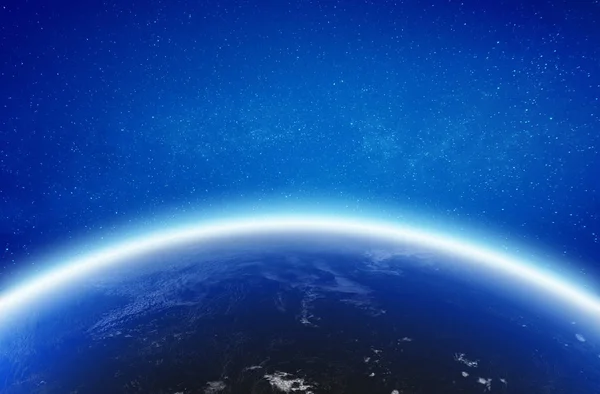 地球辉光地平线 这张图片的元素由美国宇航局提供 — 图库照片