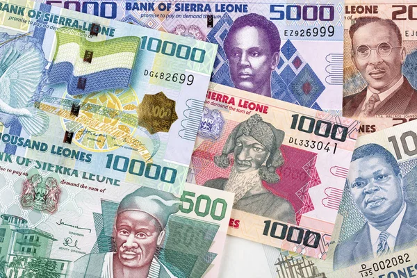 Sierra Leonischer Geld Einen Betriebswirtschaftlichen Hintergrund — Stockfoto